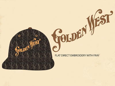 Golden West Wool Ball Cap absurdity americana ball cap baseball branding california ephemera golden west graphic graphic design heritage history identity illustration lettering mystery tried and true typography vintage wool