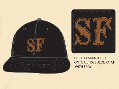 SF Wool Ball Cap americana ansurdity ball cap baseball branding ephemera graphic graphic design heritage history identity illustration lettering mystery san francisco sf tried and true typography vintage wool