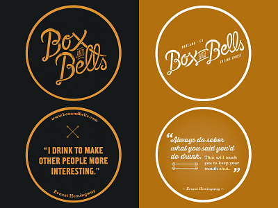Box and Bells Eating House (Oakland, CA) americana branding ephemera graphic graphic design heritage identity illustration lettering logo nautical oakland pub restaurant seafarer tap room tried and true typography vintage wharf