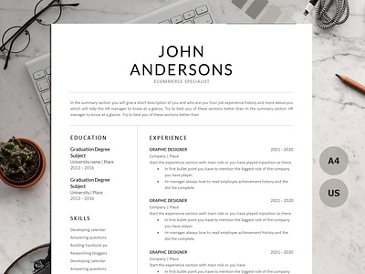 1, 2 & 3 PAGE RESUME TEMPLATE MADE WITH MICROSOFT WORD create resume