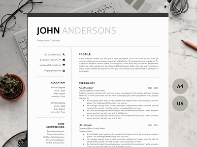 1, 2 & 3 PAGE RESUME TEMPLATE MADE WITH MICROSOFT WORD