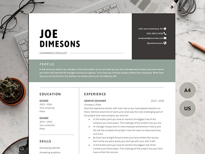 1, 2 & 3 PAGE RESUME TEMPLATE MADE WITH MICROSOFT WORD