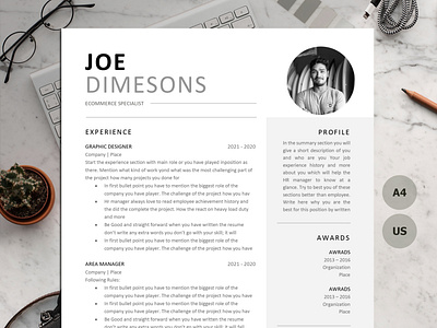 1, 2 & 3 PAGE RESUME TEMPLATE MADE WITH MICROSOFT WORD create resume