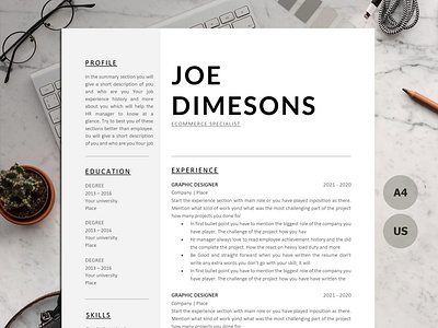 1, 2 & 3 PAGE RESUME TEMPLATE MADE WITH MICROSOFT WORD