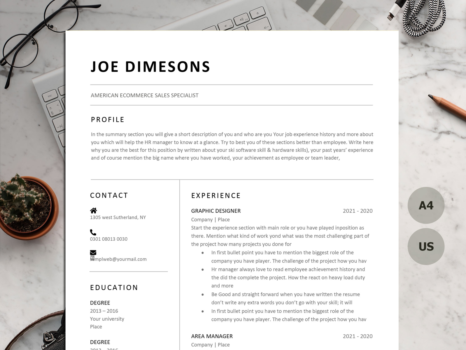 Creative Modern Resume Template design by Paul resume on Dribbble