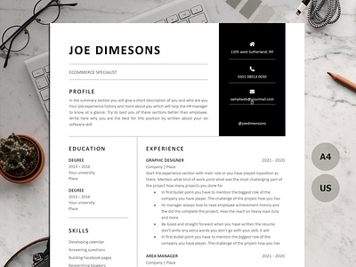 Professional Resume Template with Cover Letter bewerbungsvorlage clean resume word cover letter for resume cv resume maker doc docx resume ms word professional resume resume pages