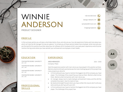 Professional Resume design ,Modern Resume, Resume designer architect resume