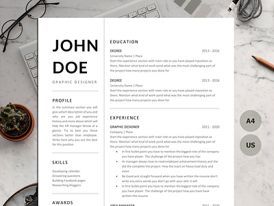 Modern Resume Template for  Word