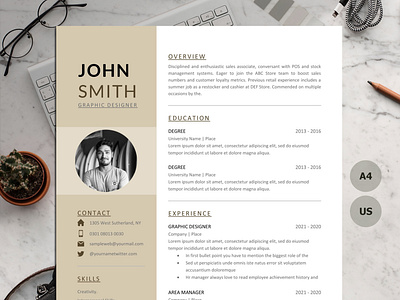 Classic Resume Template, Simple Resume Template blank