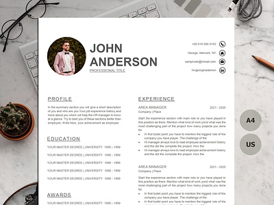 Professional Resume Template for Word resume designs