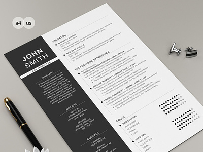 Free 1 Page Resume Template