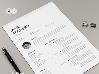 Free 1 Page Resume Template free word resume