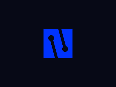 N letter logo blue branding chip clean design graphic design letter logo logotype minimalistic n psb startup vector