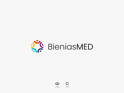 Medical center logo branding circle clean colorful design graphic design logo logotype med medical minimalistic people vector white