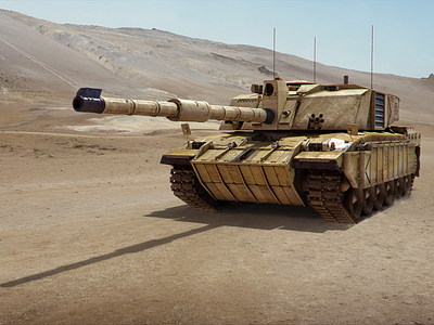 Tank Challenger 2 3d art military model render tank textures