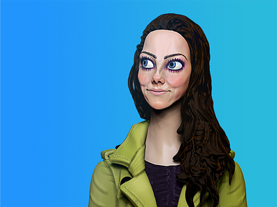 Kaya Scodelario 3d art cartoon render sculpt sculpting zbrush