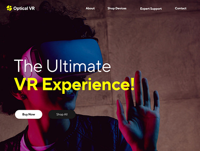 Optical VR Website Concept branding design website design