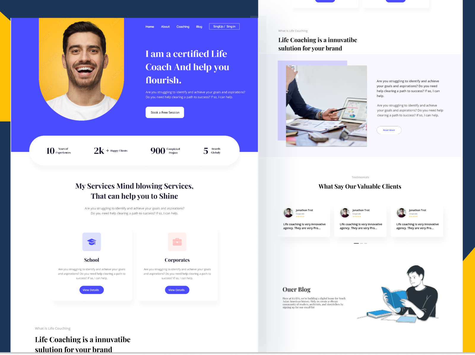 Portfolio Landing Page by FORHAD AHAMMED on Dribbble