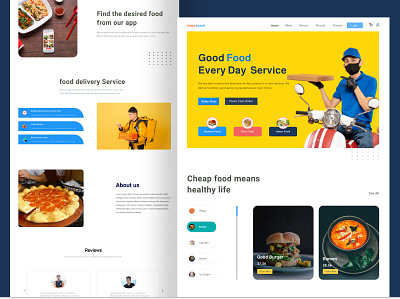 Food Delivery Landing page ecommerce homepage food delivery restaurant food delivery website foodie homepage restaurant snacks food delivery website stayhome typography ui ux ui ux ux web design ecommerce homepage website