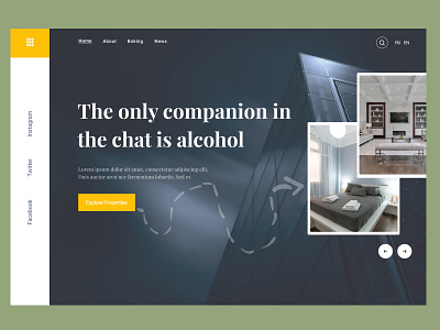 Real Estate Landing Page app uiux balding hompage house desing web app uiux hompage house hotel house real estate agency real estate agent room uiux ux web app uiux