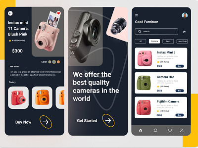 Camera Shop App app design design trend camera camera shop design trend home minimal popular shop trend trending trending dribbble best shot ui uiux ux