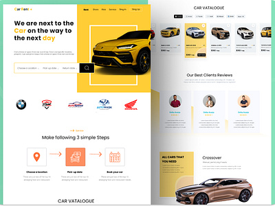 car rent landing page automotive best best landingpage car deale dealership design idea inspiration interface popular race rent top ui ux visual web
