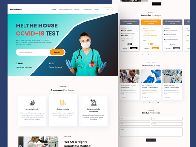 Hospital Website Design branding consultation design doctor health healthcare home homepage landing page medical medicine minimal ui uiux ux web web design website