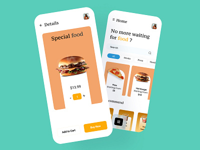 Food Mobile App app mobile bake clean design delivery delivery app design driver fashion fast food fastfood food food app home homepage pizza rating uber eat ui uiux ux