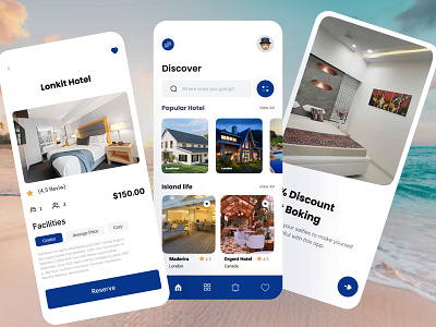 Hotel Booking - App agency booking branding design destination fashion home homepage minimal reservation room booking ticket travel agency ui uiux ux vacation