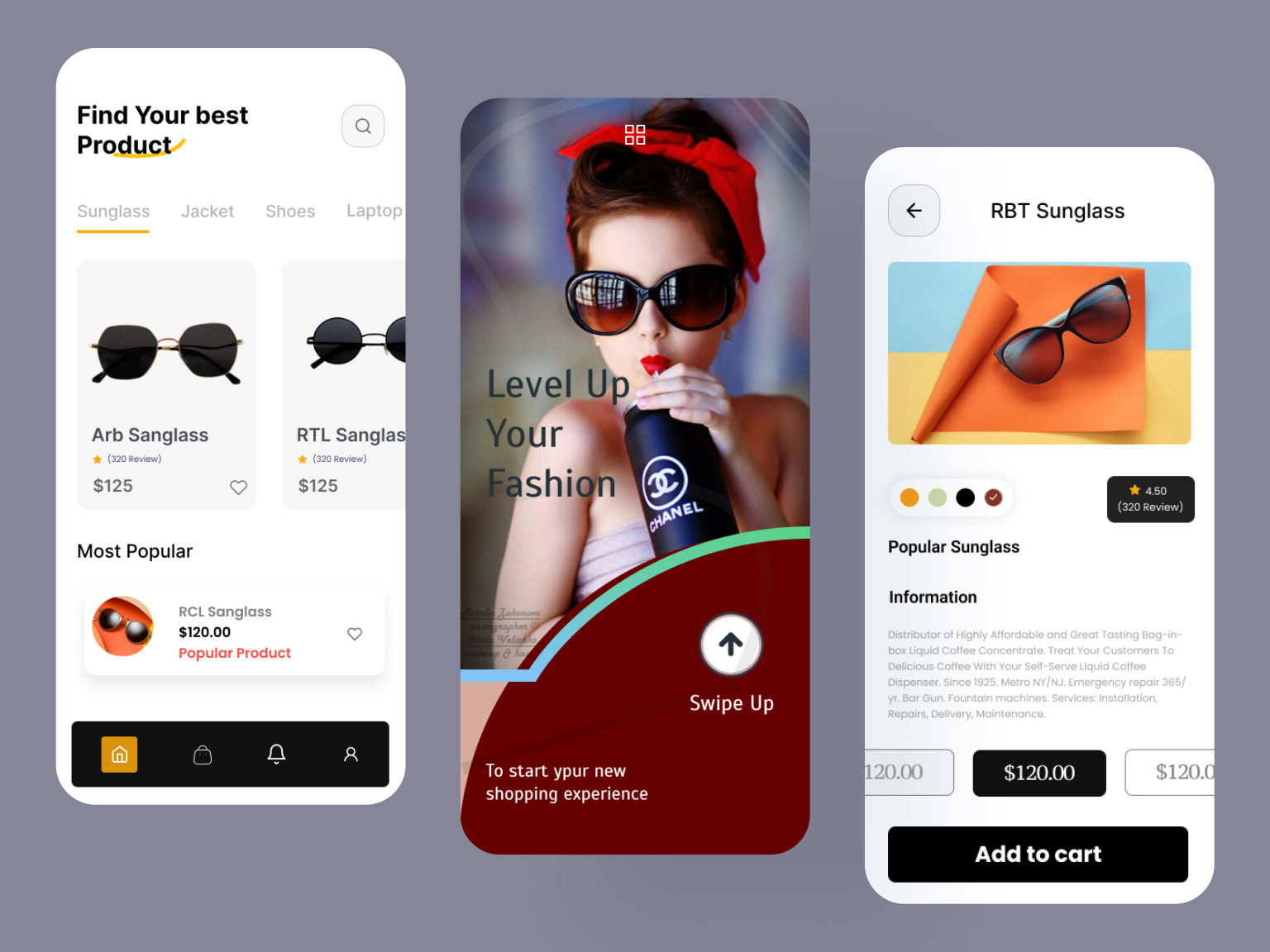 Sunglass Product App Exploration by FORHAD AHAMMED on Dribbble