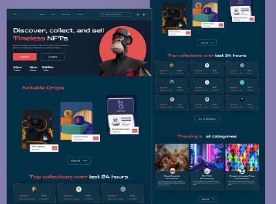 NFT LandingPage bitcoin card crypto currency design ethereum fashion futureswap home homepage modern nft nft landingpage trading ui uiux ux wallet website