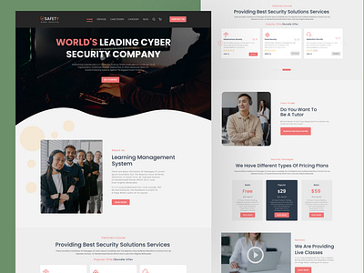cyber security company landing page