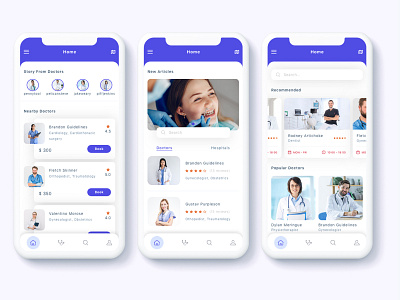 online doctor app appointment blue chat consultation detail find medicine mobile apps patient price ux design