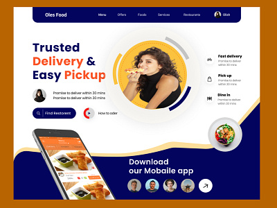 Food Delivery Landing Page 🍕 2022 burger cooking delivery eating food food and drink food delivery app food delivery landing page food delivery service food order foodie fruit home page interface landing page pizza restaurant uiux website design