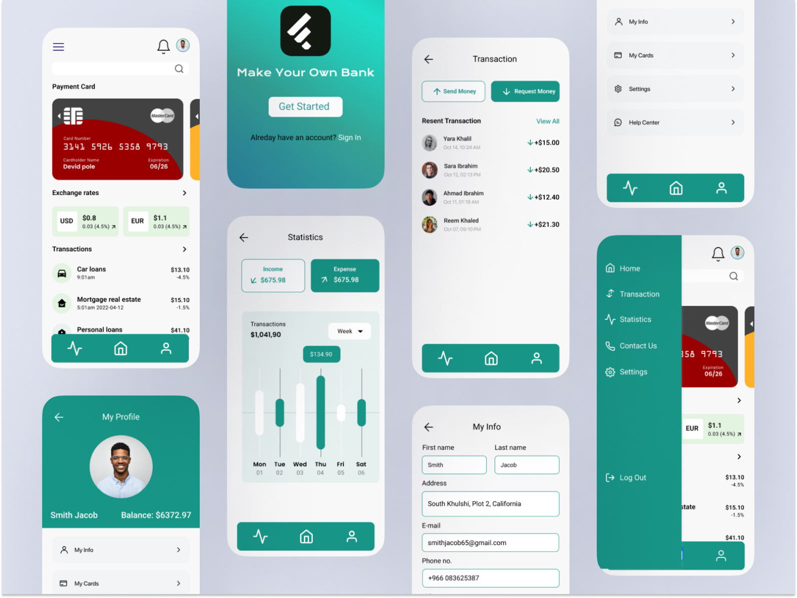 Finance mobile app 💳 by FORHAD AHAMMED on Dribbble