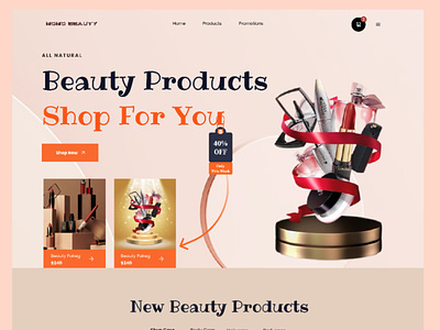 Cosmetics Website Home Page