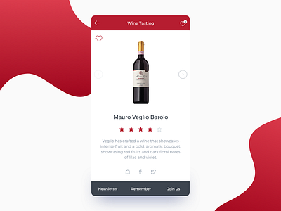 Wine Tasting App androis app design ios modern