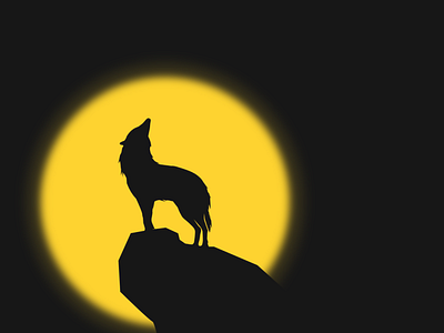 Wolf howling animation art artwork design flat flat design flat illustration flatdesign illustration ilustration ilustrative art ilustrator vector