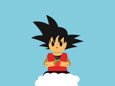 Goku Also Needs A Break animation art artwork design flat flat design flat illustration flatdesign illustration vector