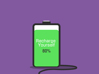 Recharge Yourself animation art artwork design flat flat design flat illustration flatdesign illustration vector