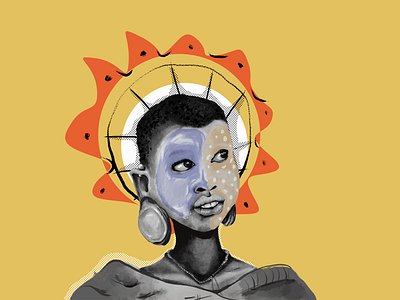 Ela africa art arte negra ilustation pintura digital