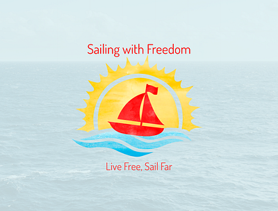Sailing with Freedom Logo adobe illustrator brand brand design brand identity branding branding design logo logo branding logo design logos