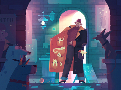 Once upon a time at some backstreet art cartoon cats character concept dogs dribbble fireart fireart studio illustration