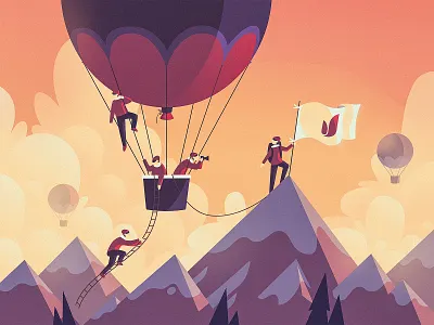 On The Way To The Peak art concept dribbble fireart fireart studio illustration vector