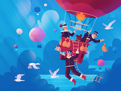 Discovering new horizons character concept dribbble fireart fireart studio illustration