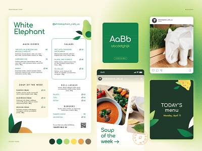 Cafe Menu branding cafe design food green kitchen menu ukraine vegan vegetarian