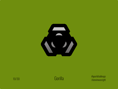 Gorilla #aperilchallenge 10/30 ape gorilla hello dribble invite giveaway logo logomark mark monkey smart logo