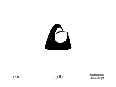 Gorilla #aperilchallenge 11/30 ape chimp gorilla hello dribble monkey smart logo