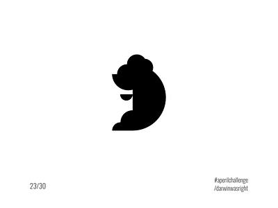 #aperilchallenge 23/30 ape bonobo chimp creative logo design gorilla hello dribble invite giveaway monkey smart logo
