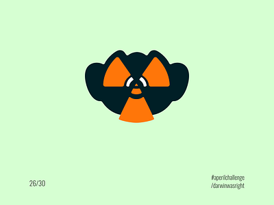 #aperilchallenge 26/30 1986 ape bonobo chimp chornobyl creative logo gorilla hello dribble invite giveaway monkey radioactive simple smart logo